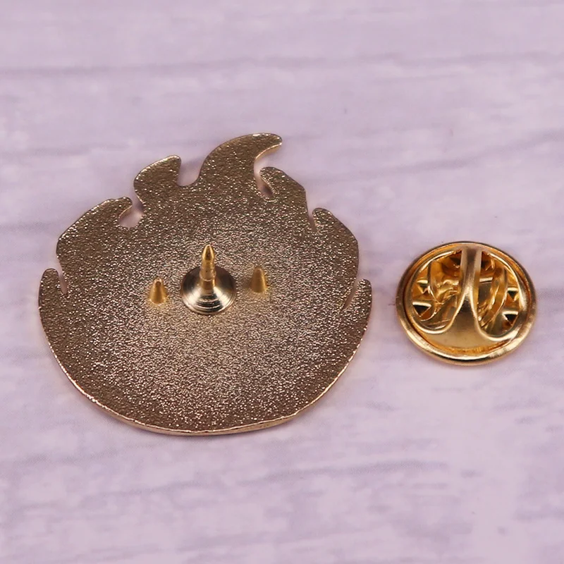 Western Mythology Gothic Art Flame Ophanim Angel Hard Enamel Pin Brooch Badge Jewelry