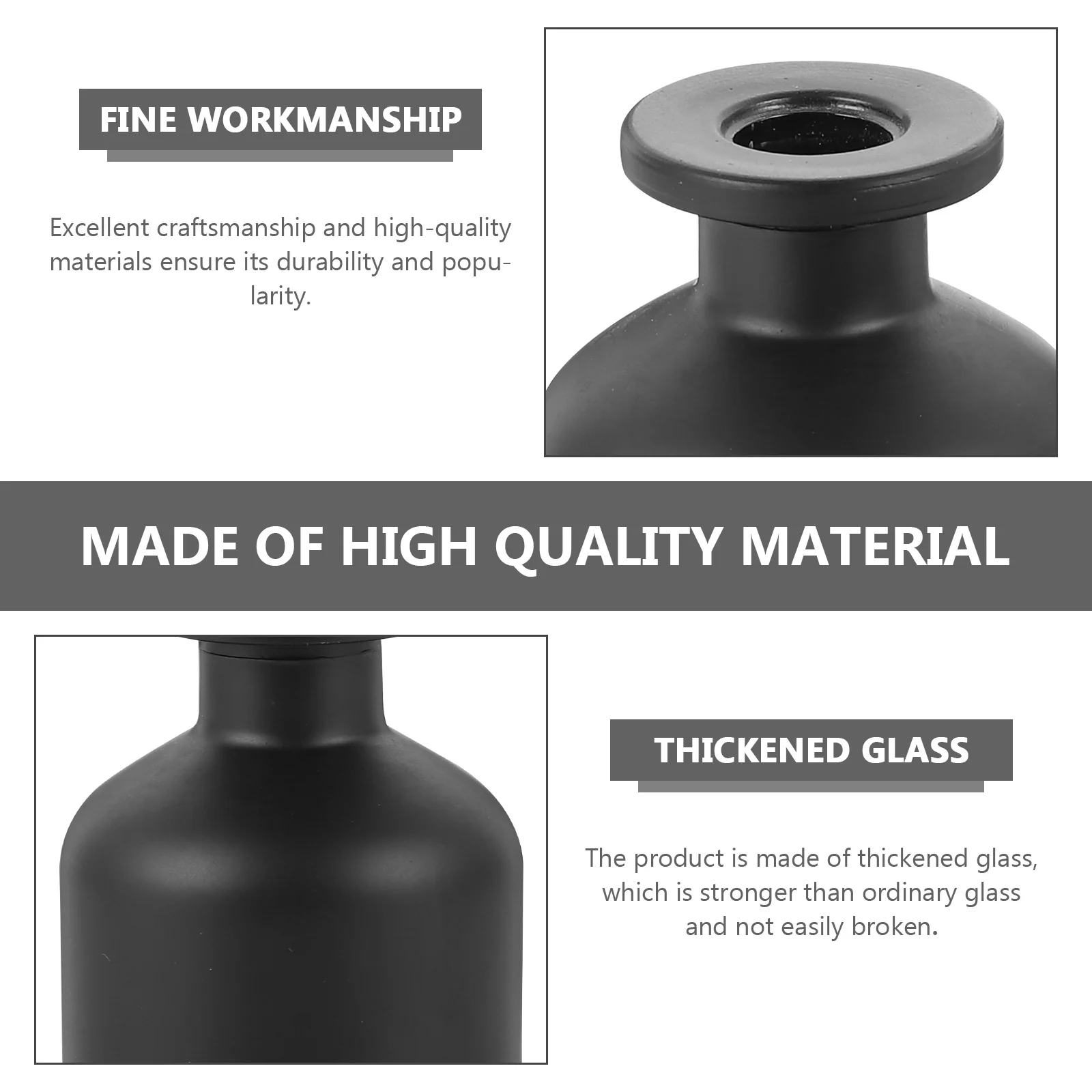 

2Pcs Glass Fragrance Bottles Aroma Stick Dispenser Frosted Light Repellent for Home Aroma and Decoration Fragrance Bottles