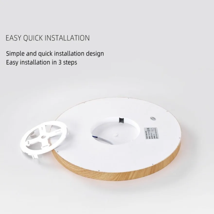 الحديثة LED الخشب الحبوب ضوء السقف رقيقة جدا 3 ألوان سطح السقف مصباح غرفة نوم غرفة المعيشة المطبخ إضاءة ديكوريّة المنزل