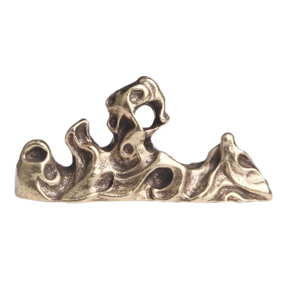 

1Pcs Rockery Calligraphy Brush Holder Durable Brass Pen Rack Creative Ink Brush Rest for Chinese Writing Painting Desktop