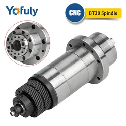 CNC Spindle BT30 Milling Spindle Motor with Synchronous Belt for Spring + Drawbar Pull Claw 45°+ ATC Petal Clamp Spindle For cnc