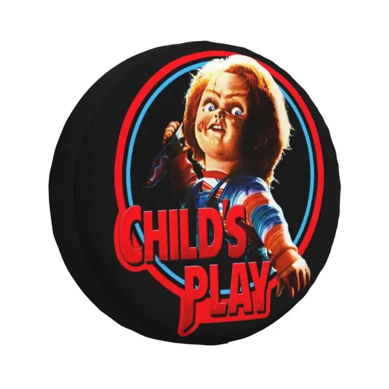 Child's Play Chucky Spare Tire Cover for Mitsubishi Pajero Jeep RV SUV 4WD 4x4 Horror Movie Car Wheel Protector Covers