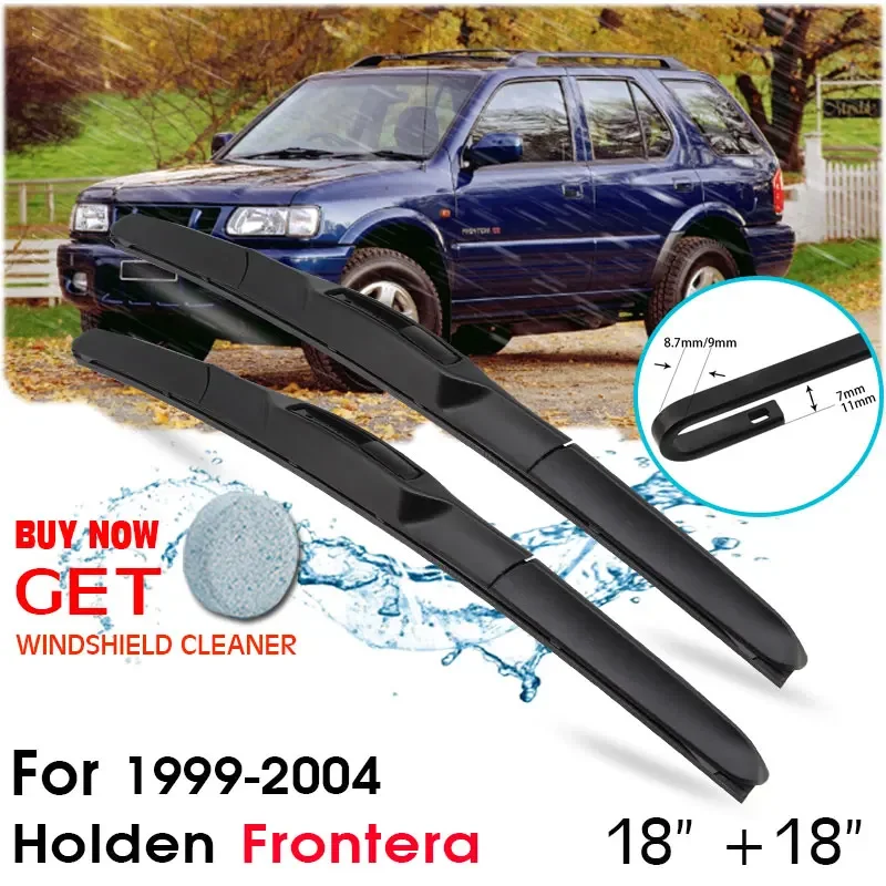 

Автомобильные щетки стеклоочистителя переднего окна, лобового стекла, резиновые силиконовые сменные дворники для Holden Frontera 1999-2004 18 "+ 18" автомобильные аксессуары