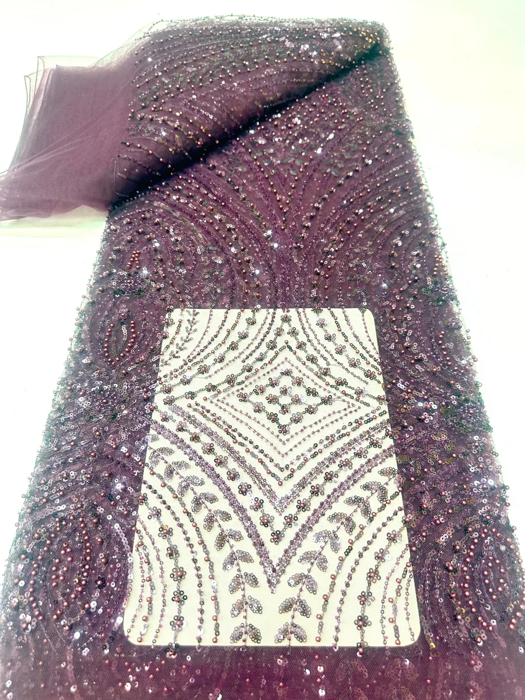 

African Lace French Sequin Fabric 2026 High Quality Embroidery Tulle Lace Fabrics With Beaded For Nigeria Wedding Dress Sewing