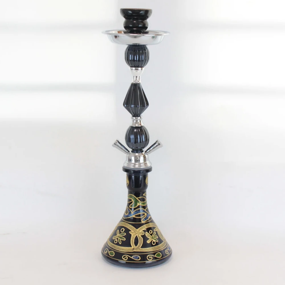 Arabic Hookah Shisha Set Popular Double Four Tubes Glass Shisha Hookah Smoking Water Pipe Kit for Parties And Relaxation