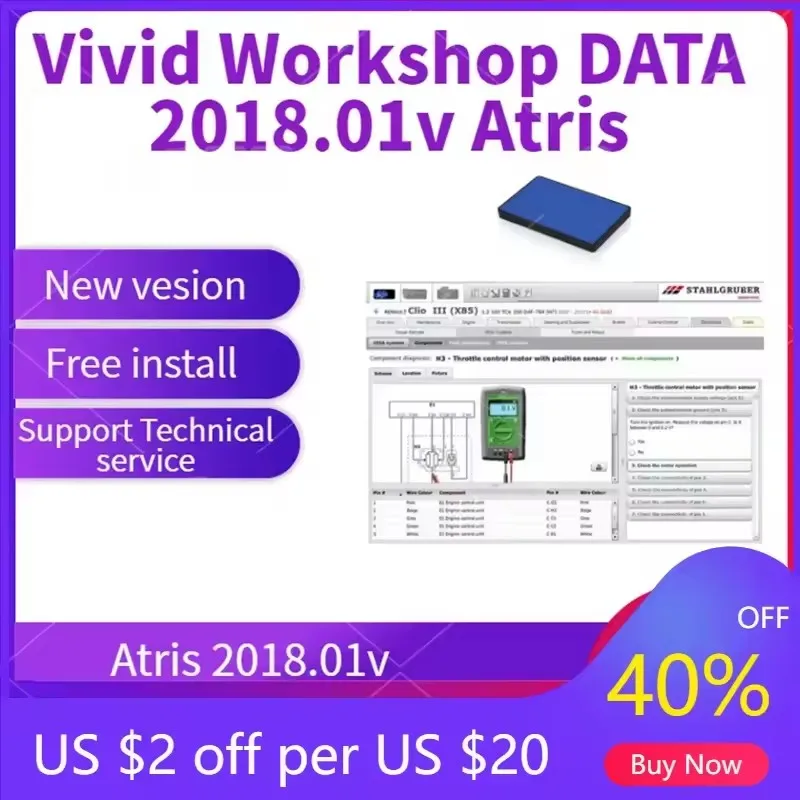 

Программное обеспечение Atris-Technik Vivid Workshop Data 2018.01v для ремонта автомобилей в Европе, профессиональное для автомехаников, каталог запчастей Atris