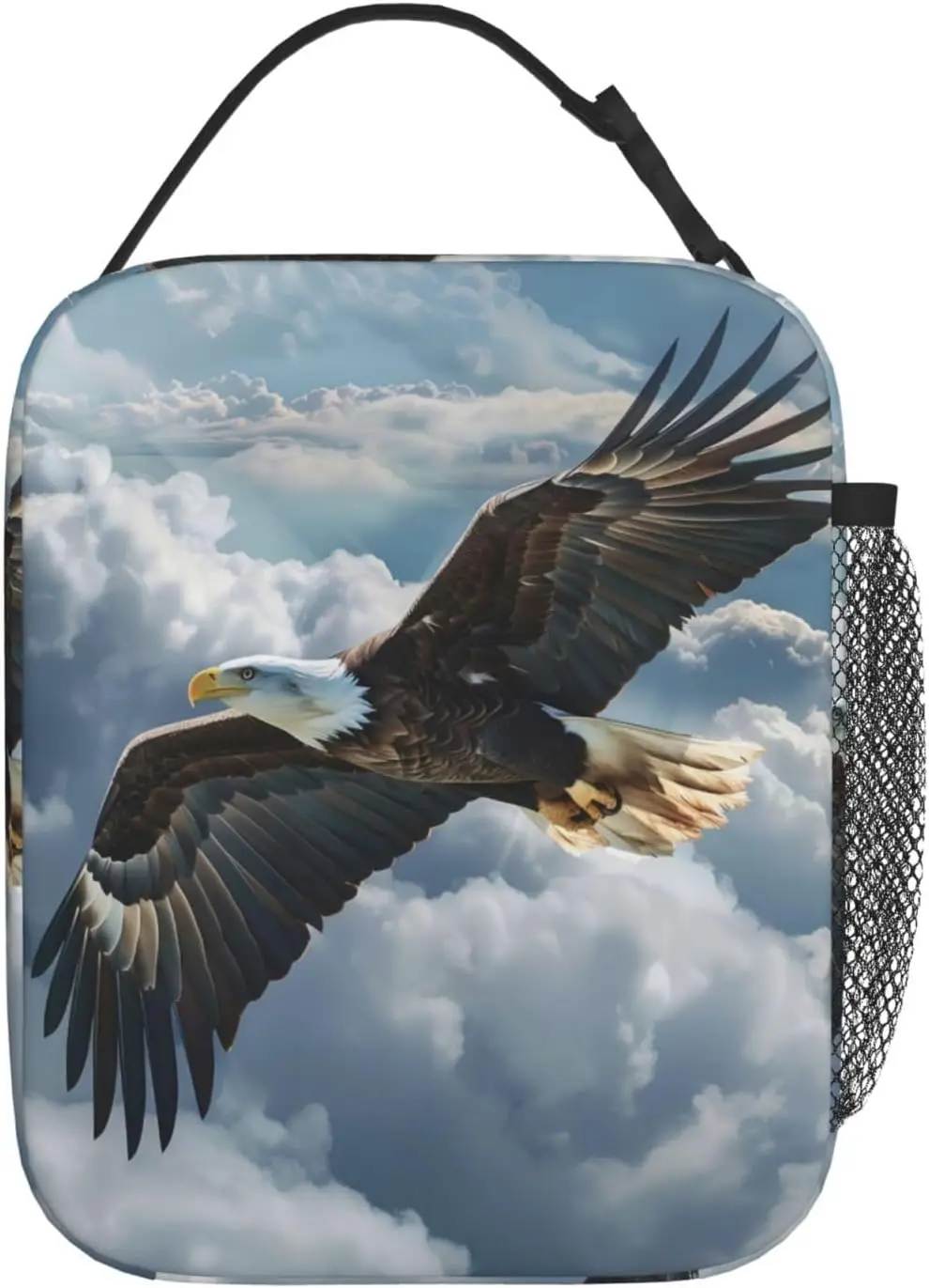Fiambrera de poliéster con forma de águila para niños y adolescentes, bolsa de almuerzo térmica reutilizable para adultos y mujeres, bolsas térmicas con aislamiento fresco