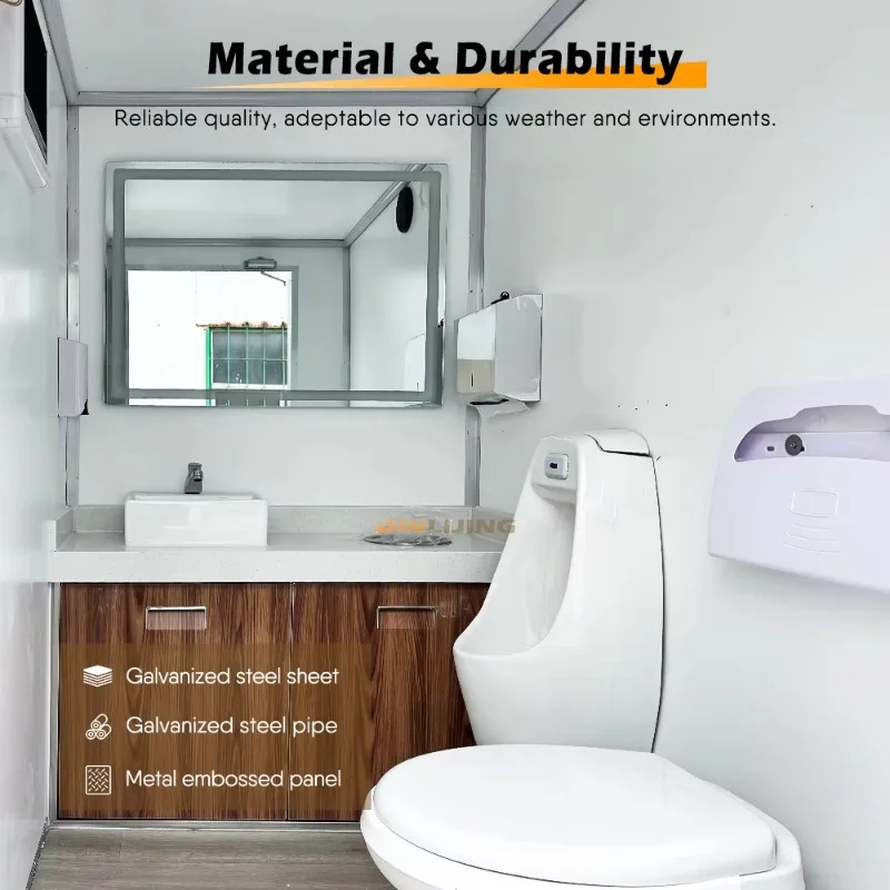 Rimorchio per WC con doccia mobile portatile per bagno esterno in fabbrica in vendita