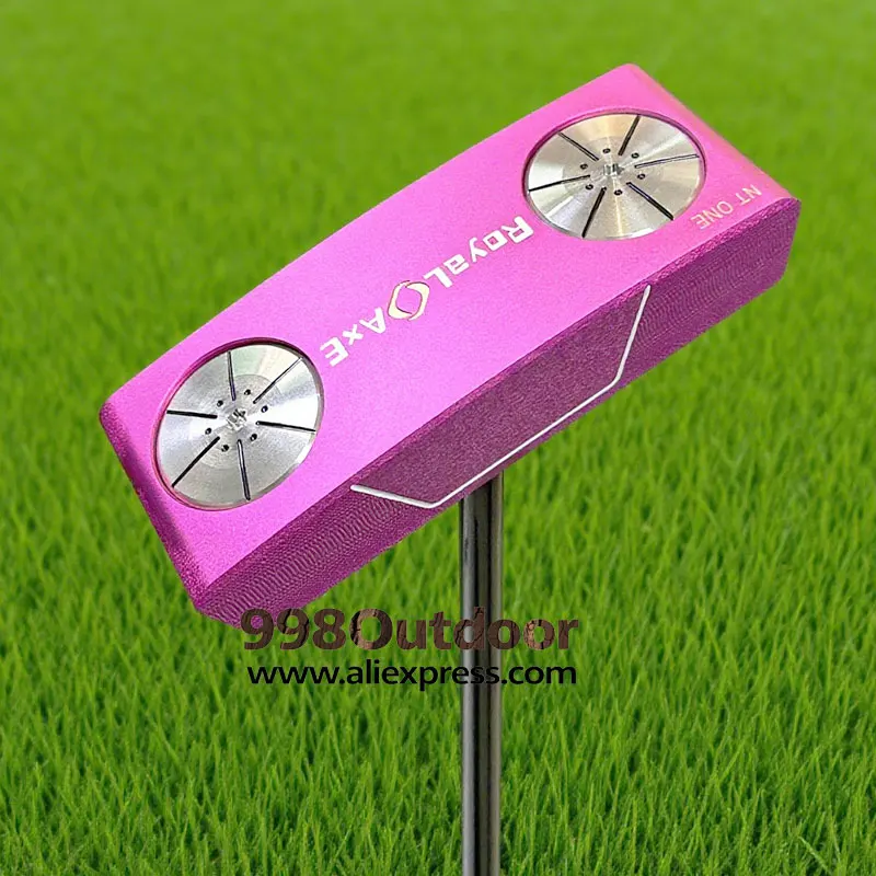 Golf Club Women Pink YoyalAXE Golf Putter Stand Up Mid Insert Golf Putter Carbon Steel Shaft Dual Direction Aiming Stable Putter
