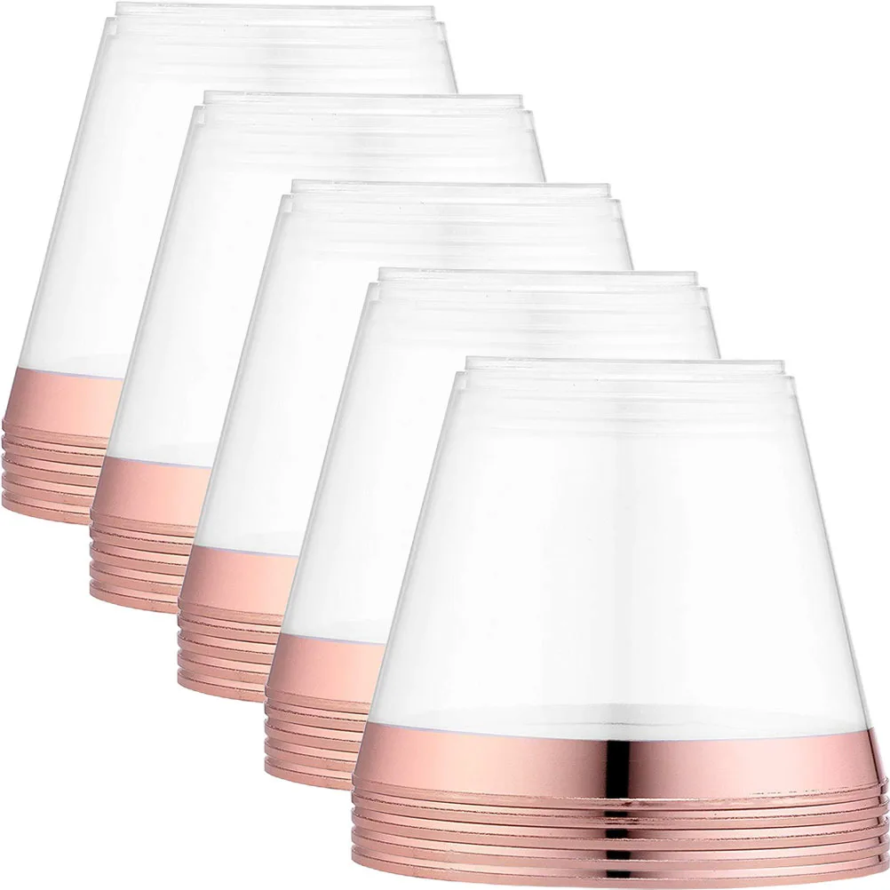 

25Pcs Small Dessert Cups Disposable Plastic Wine Cups for Party Bar Home Use Multi-Function Beverage and Food Serving Cup