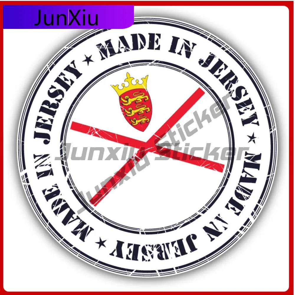 

Made In Jersey Grunge Flag Stamp Car Decal Bumper Stickers Anime Style Truck Use For Car Window Decora Automotive Decor Scrat