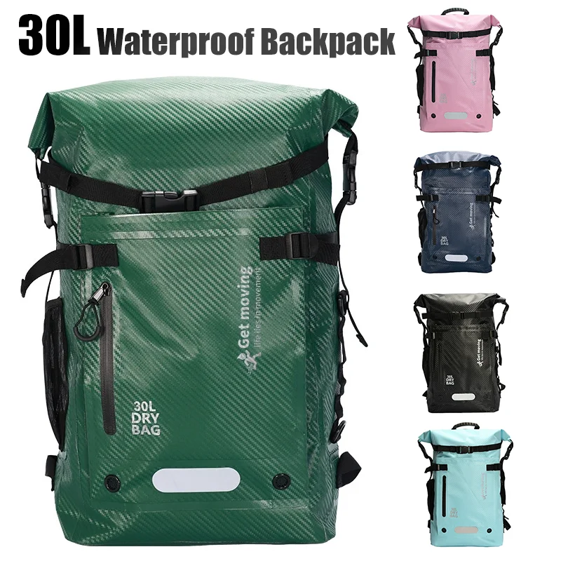 

30L Large Capacity Waterproof Backpack,dry Wet Separation Travel Backpack Outdoor Storage Bag Beach Swimming Waterproof Bag