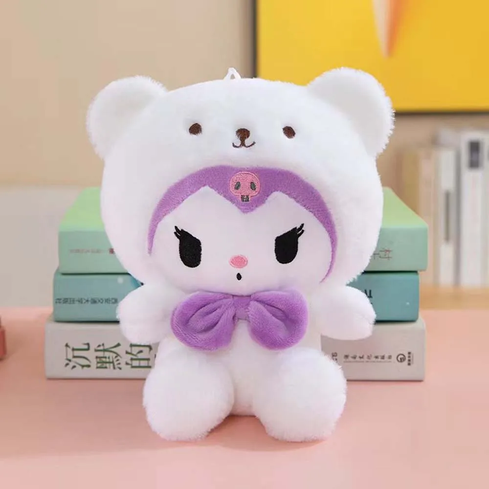 25cm Kawaii Sanrio Plush Doll Tos Hello Kitty My Melody Kuromi Anime Cinnamoroll Cartoon Animal Stuffed Decoration Gift For Kids