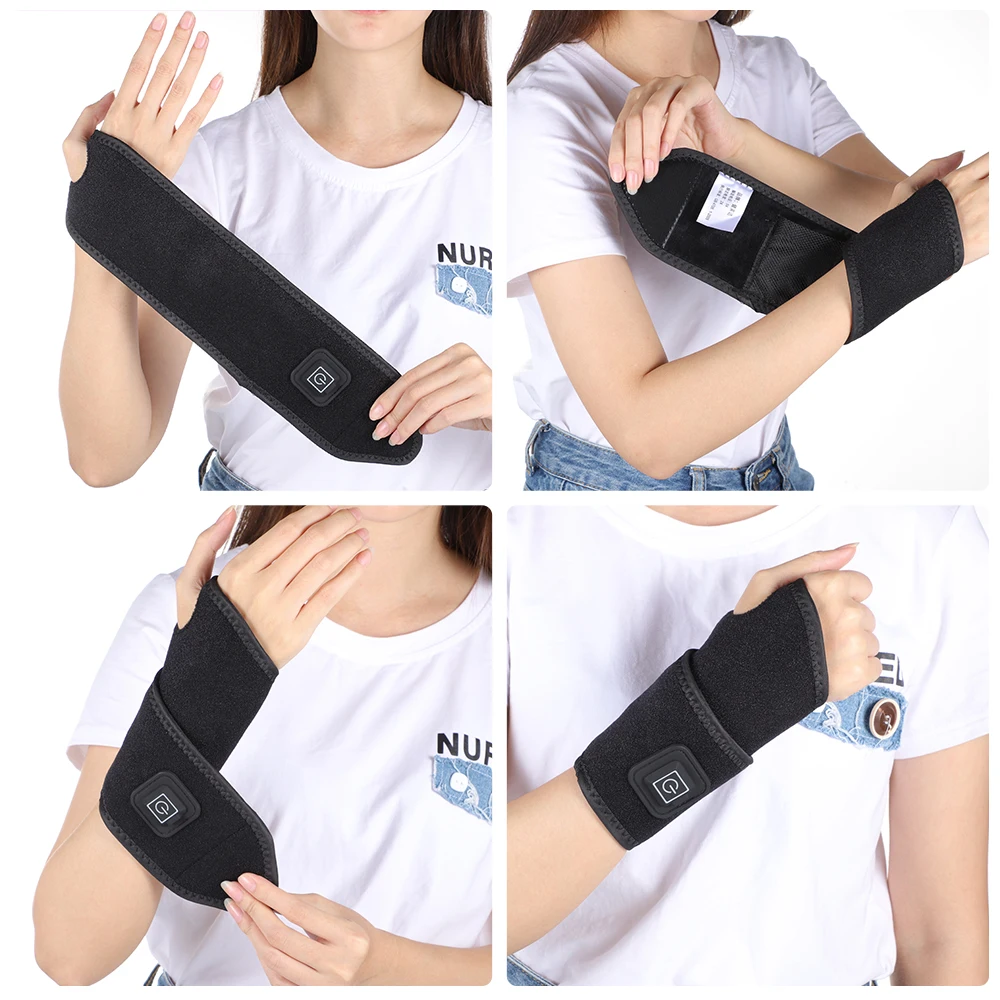 Magnetic Therapy Self-Heating Wrist Support Brace Wrap Heated Hand Warmer Compression Pain Relief Wristband Belt