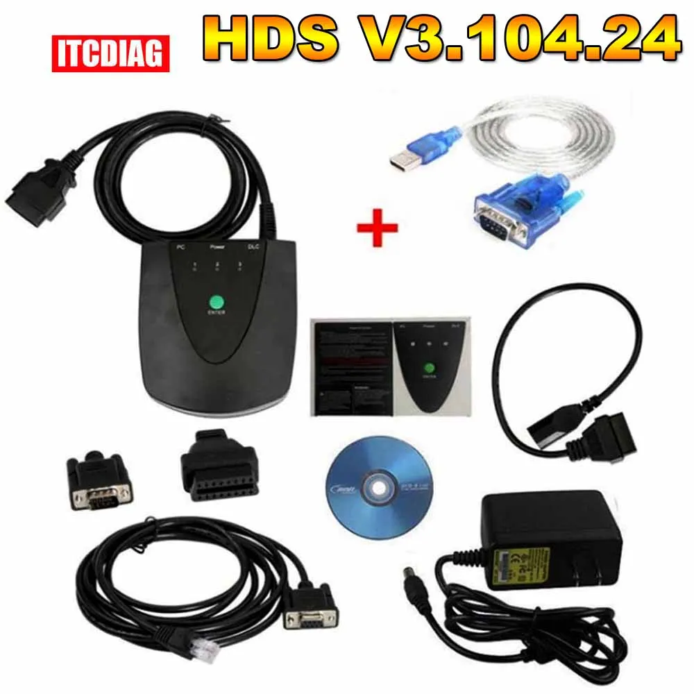 

V3.104.24 HDS HIM Diagnostic Tool for Honda with Double PC Board for Honda OBD2 Scanner RS232 USB1.1 Cable Car From 1992-2021