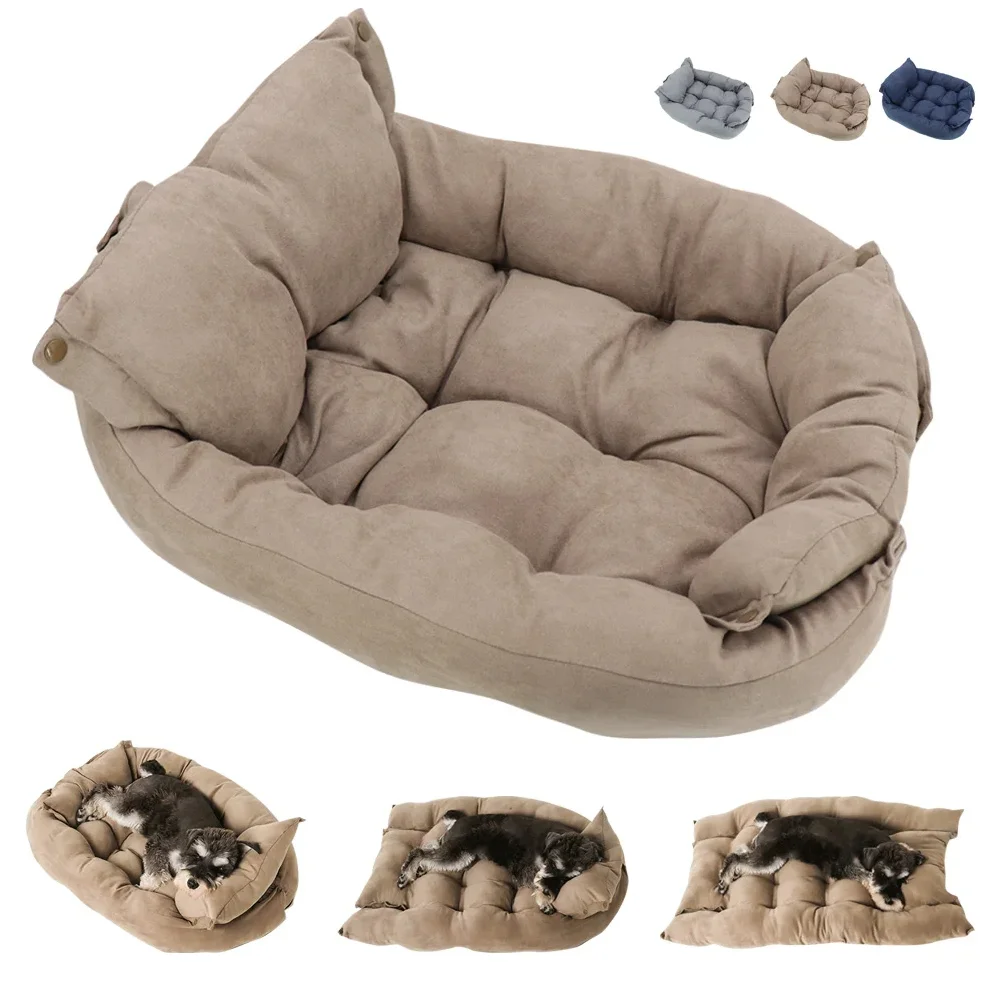 

Multifunction Dog Bed Mat 3 IN 1 Dogs Cat Sleeping Bed Sofa Warm Winter Puppy Kitten Nest Kennel Soft Pet Cushion For Dogs Cats