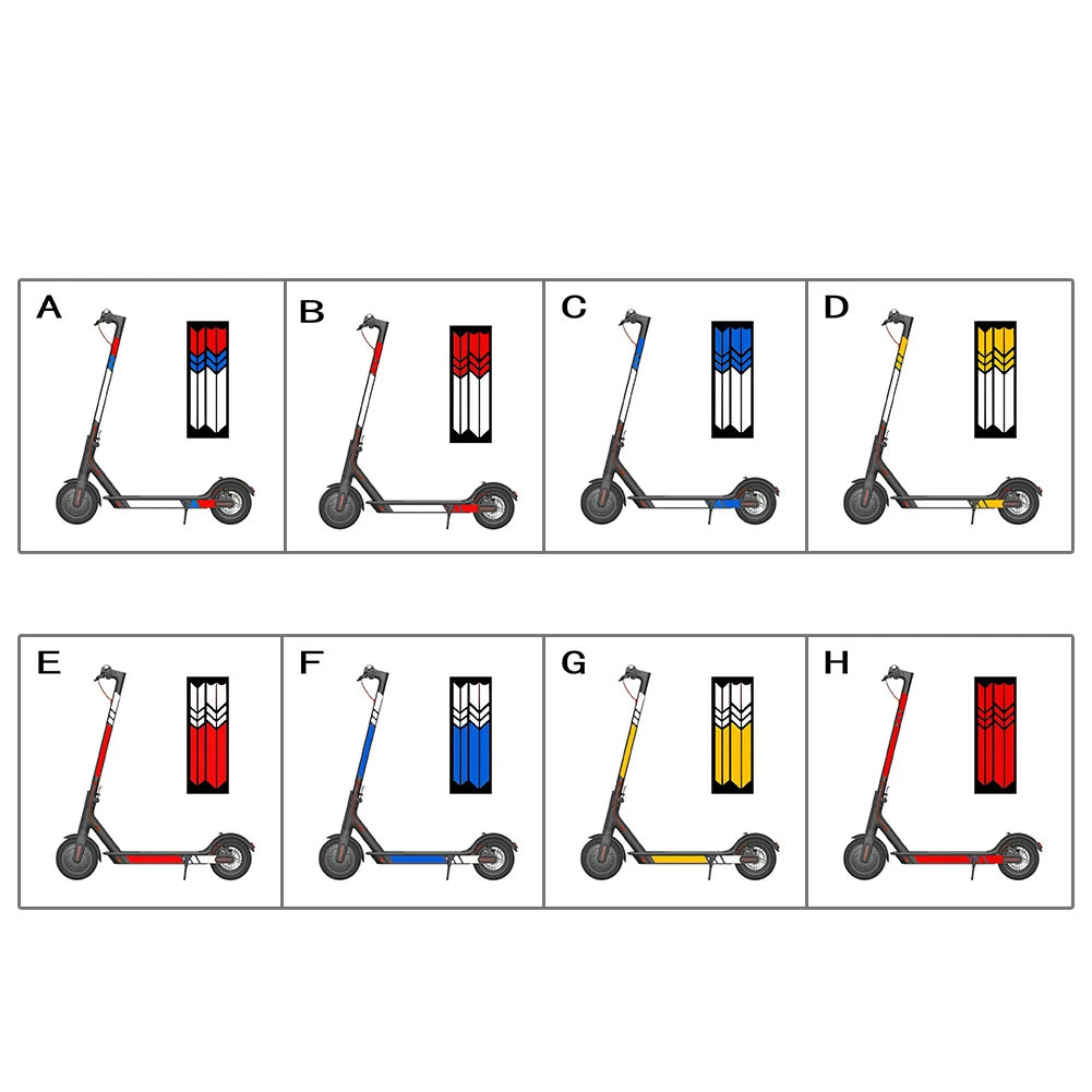 Ensemble de housses d'autocollants en fonte pour scooter Xiaomi, amélioration de la visibilité dans les situations de faible luminosité, M365Pro1SPro 2