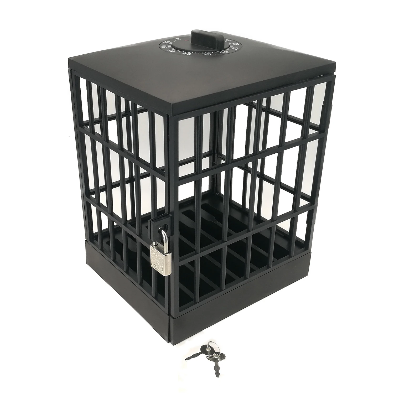 Mobile Phone Jail Cell Phones Plastic Prison Lock Up Safe Smartphone Holders Set Timer Within 60 Minutes and Ring Storage Box