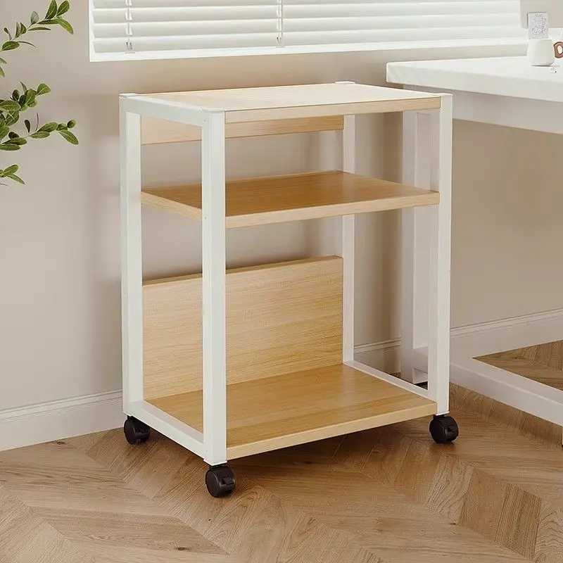 Mobile Floor Standing Multi-Layer Storage Rack Office Desk Side File Cabinet Printer Stand Host Substrate Residential Furniture