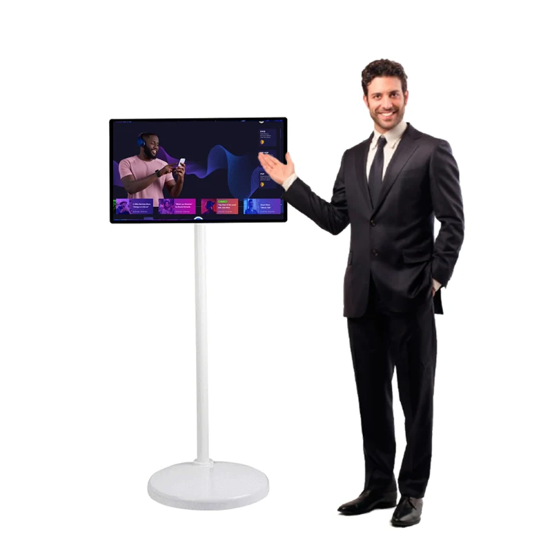 32 Inch Portable Television Smart Tvs Android 13 Portable Mini TV with Stand for Home Kitchen Bedroom Travel Professional Pro