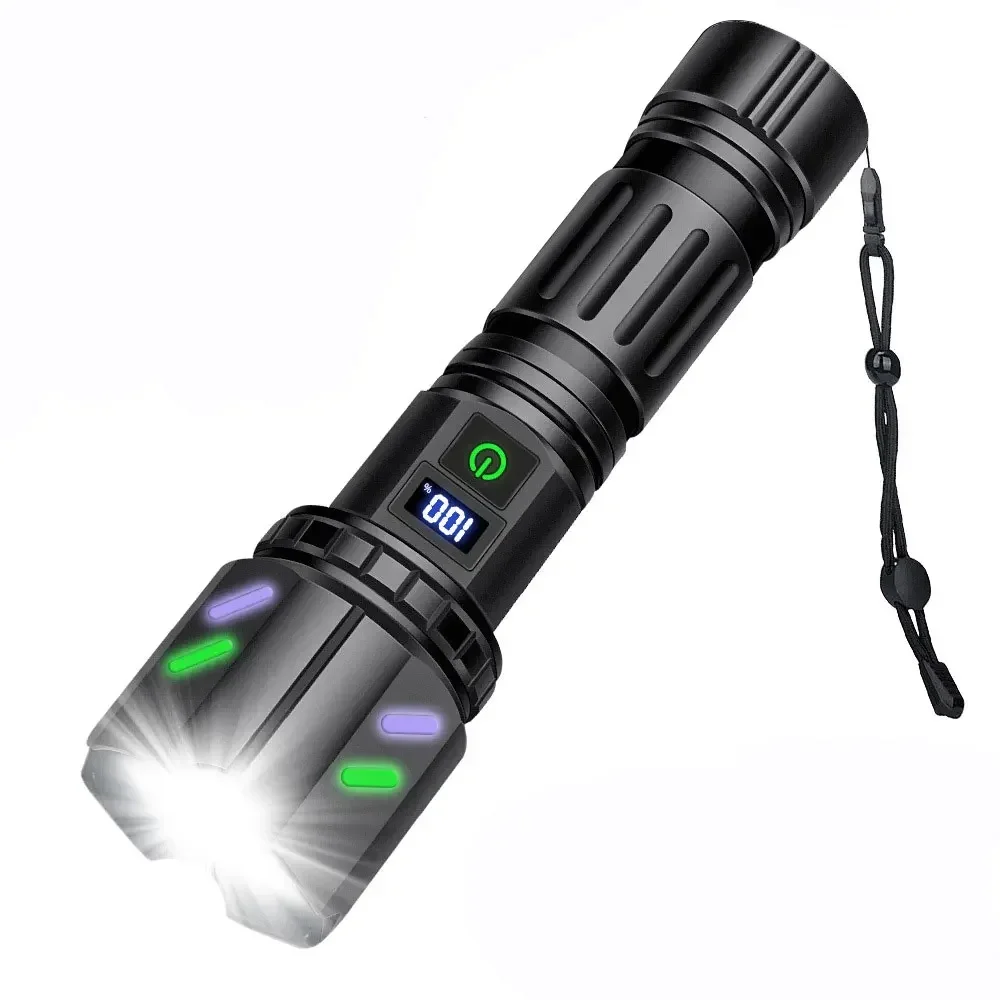 

Супермощный светодиодный фонарь-прожектор с USB-зарядкой, тактический фонарь для ночного видения, светодиодный фонарь с зумом