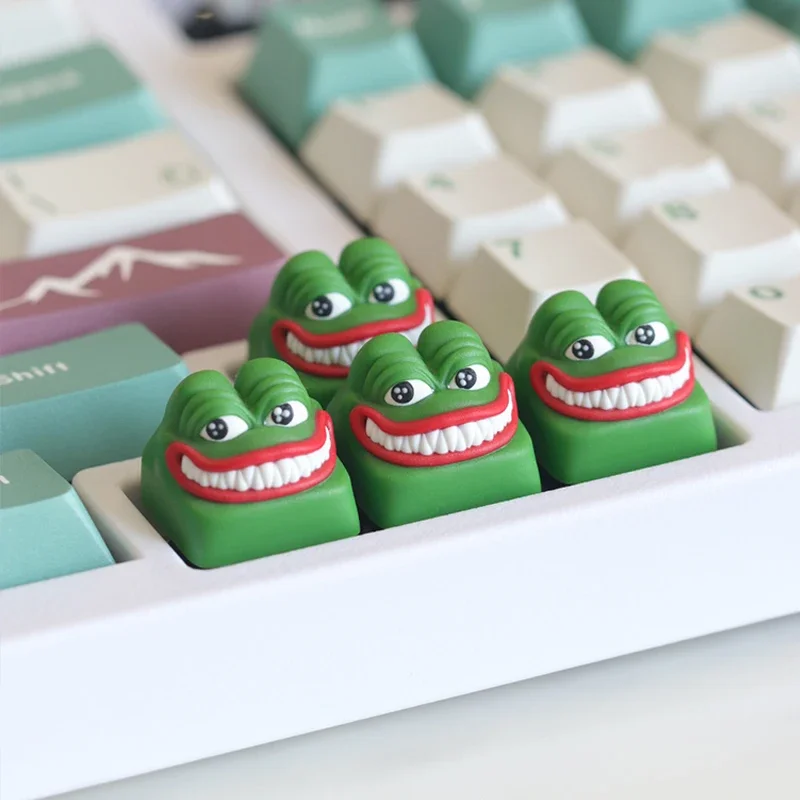 

Sad Frog Artisan Keycap Custom Resin Personalized Keyboard Cap Handmade KeyCap for Mechanical Keyboard Accessories Cherry MX