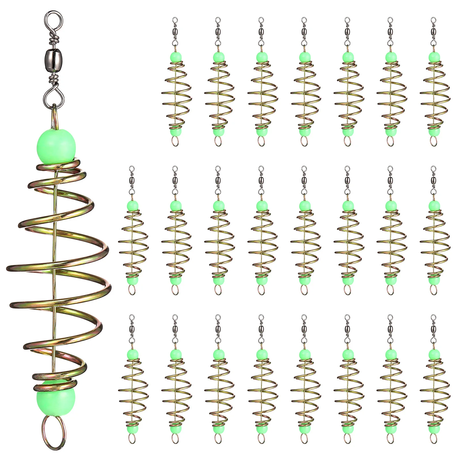 

24 Pcs Spring Bait Fishing Feeder Holder Lure Cage Bracket Accessories Carbon Steel Trap