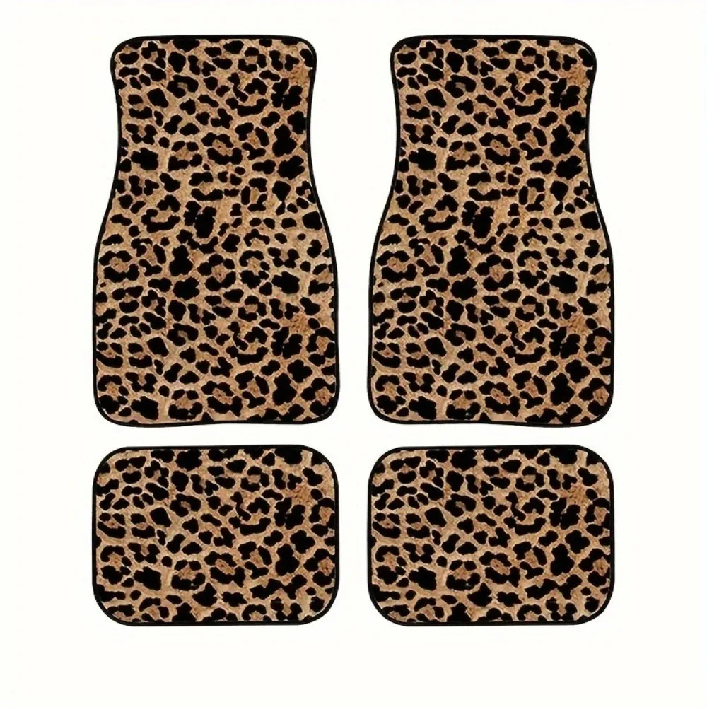 4Pcs Bohemian Car Floor Mats Heavy Duty Dirty Resistant Persian Carpet Anti-slip Car Decoration Car Floor Protector Rugs