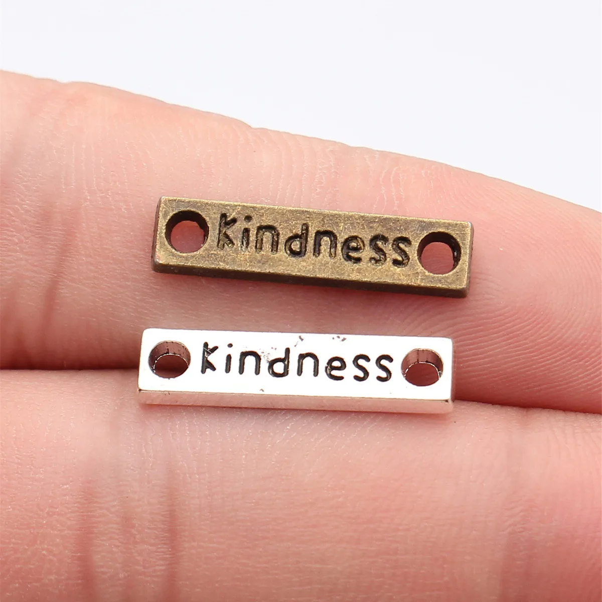 Wholesale Bracelet Word Tag Engraved Link Connectors For Handmade Jewelry Making Craft Women Gift Supplies Bulk
