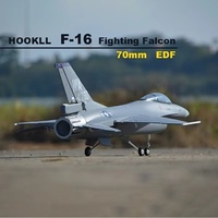 Hookll Model F16 Entry-Level 70mm Ducted Camera Real Machine Wild Power Amazing Sound Effects Remote-Controlled Airplane DIY Toy
