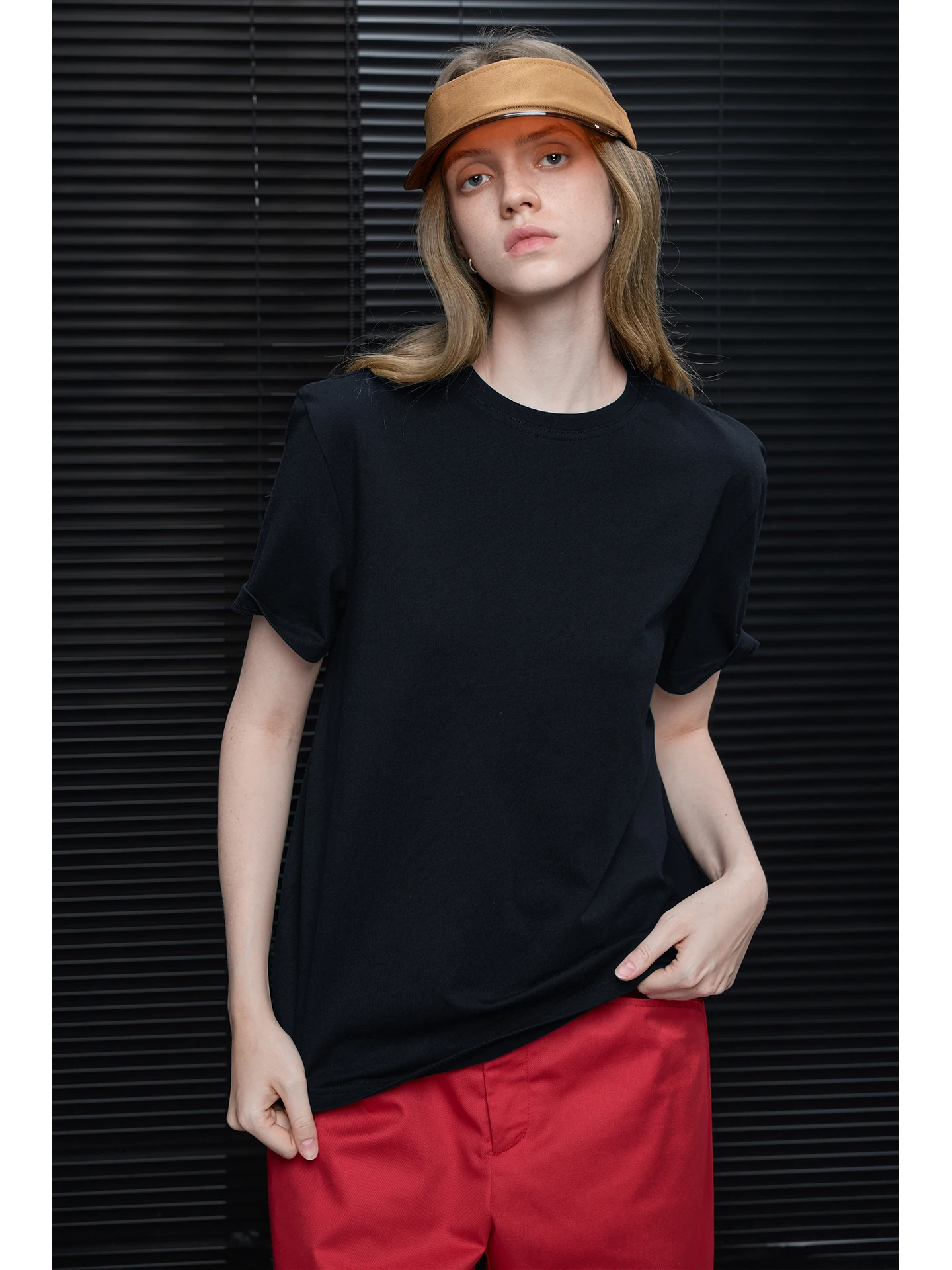 

Bla Pure Cotton round Ne ort Sve T-irt Women's Sle 2026 Early Spring New Lazy Faion High-End Feeling Streetwea...