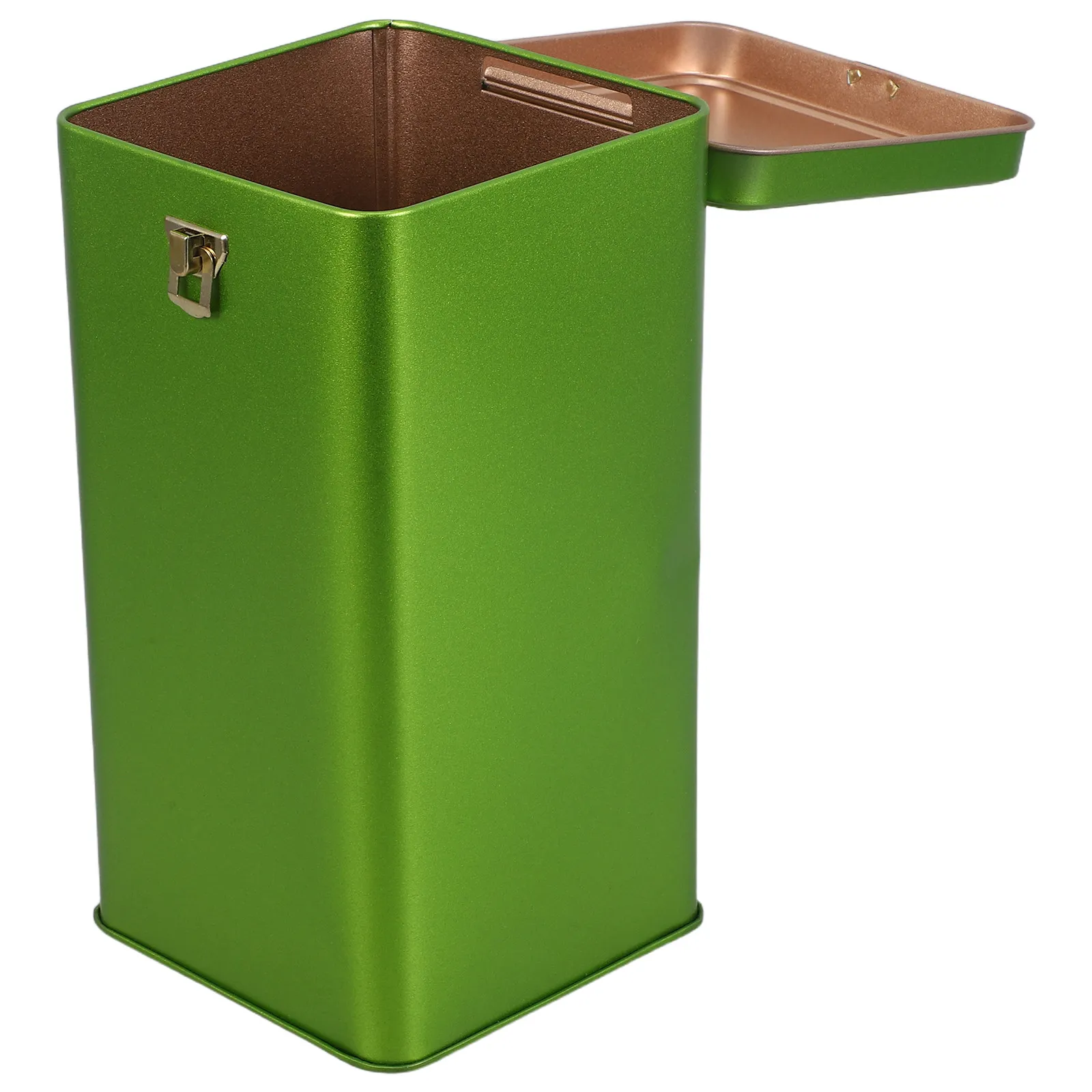 Metal Tea Canister Airtight Locking Tin Box 250g Retro Storage Container for Loose Leaf Tea Coffee Candy