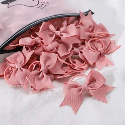 10Pcs/lot Cute Grosgrain Ribbon Pigtail Hair Bows Elastic Hair Ties Hair Bands Holders Girls Newborn Baby Hair Accessories Gift