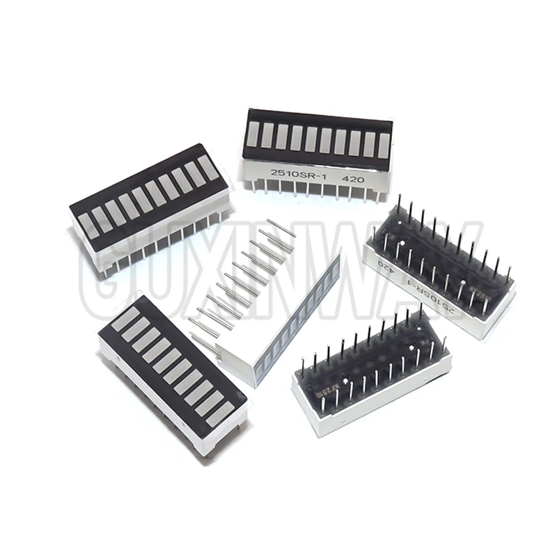 5/10 pces display led bargraph luz 10 segmentos vermelho azul amarelo verde única cor bateria nível barra gráfico para arduino, diy