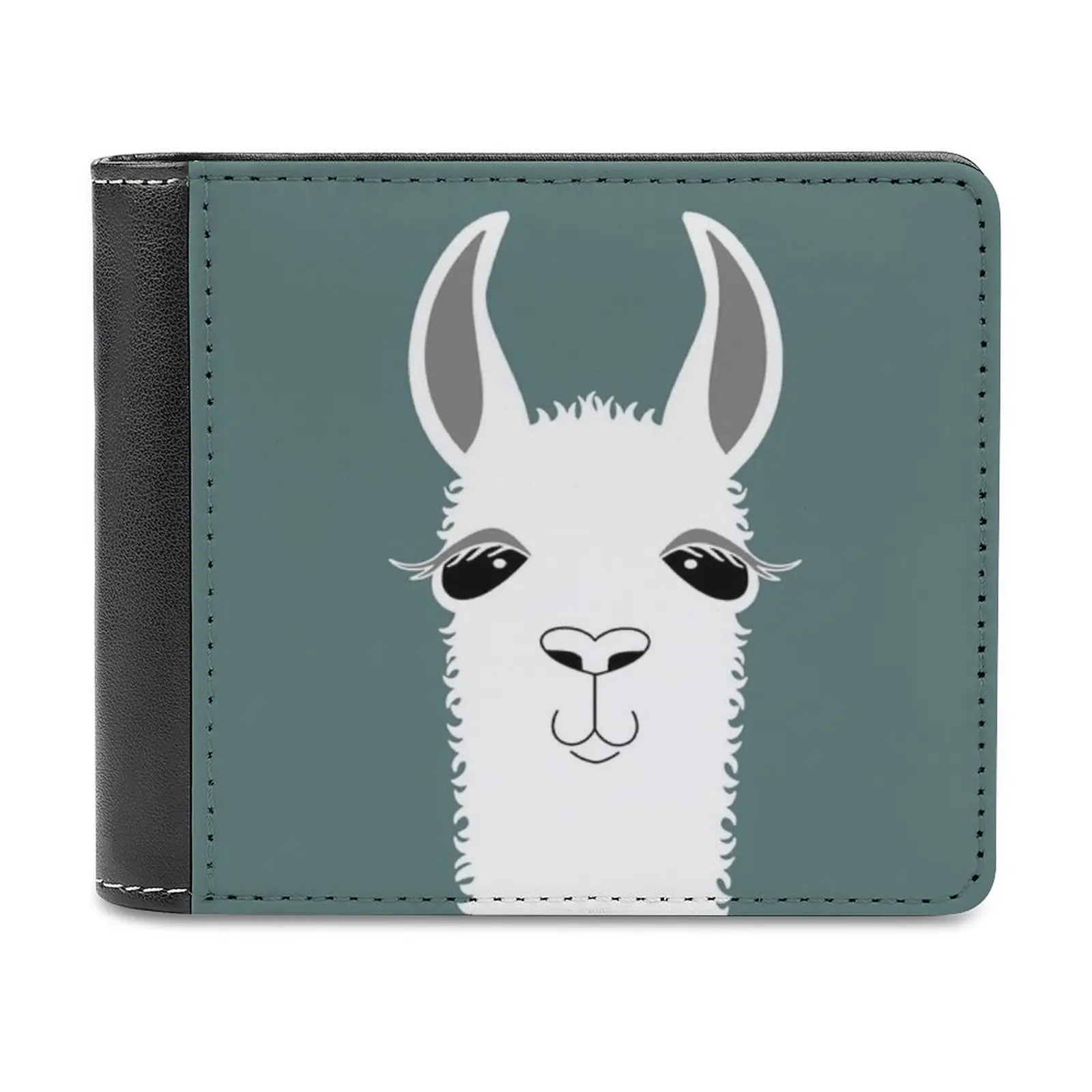 

Llama Portrait #7 Men's Wallet Leisure Travel Lightweight Portable Wallets Short Style Male Purse Portrait Llama Llamas Alpacas