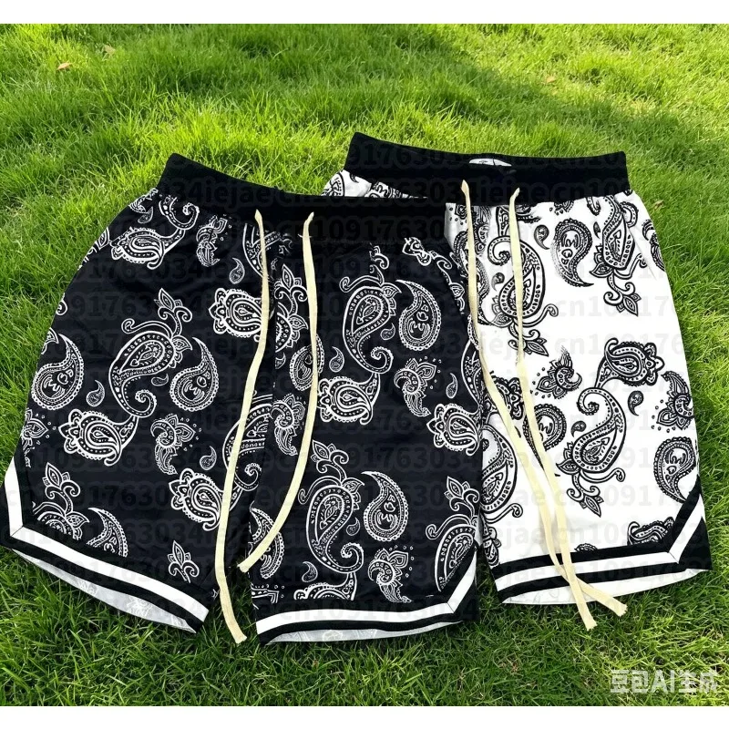 Summer Men Vintage Shorts Floral Hawaii Vacation Shorts Boys Casual Beach Shorts Adult Fashion Short Pants Streetwear