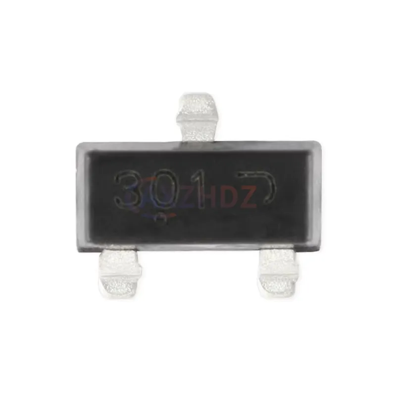 50PCS FDV301N 301 SOT-23 FDV301 220mA 25V 350mW Digital FET N-Channel MOSFET Transistor SMD