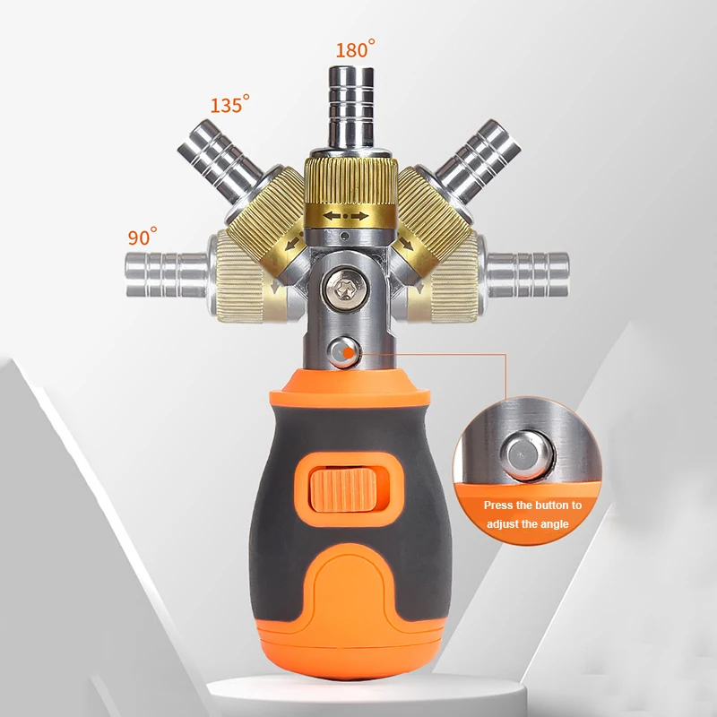 8ใน1ไขควงแบบพกพา Multifunctional 2-Way Ratchet ไขควง S2บิต180 ° การหมุนเครื่องมือบำรุงรักษา