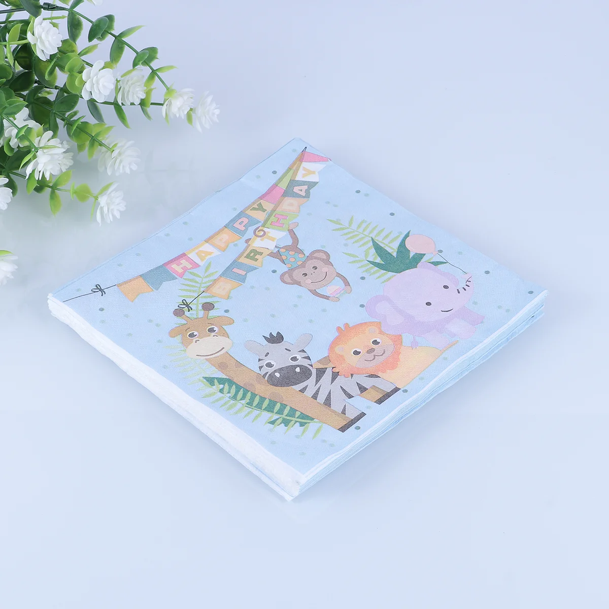 60pcs Cartoon Animals Napkins Jungle Birthday Tissue Disposable Paper Towel Party Supplies party Napkins