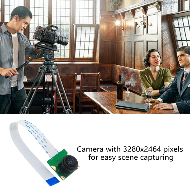 8MP IMX219 77/130/200 graus para módulo câmera RPi 5 com câmera fita