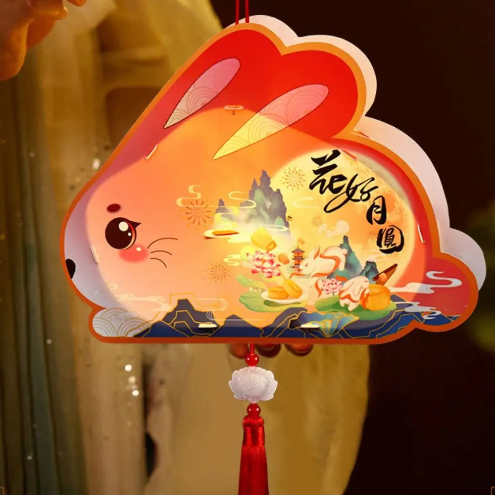 

DIY Material Bag Mid-Autumn Festival Lantern Glowing Luminous Handheld Rabbit Lantern Chinese Style Handmade