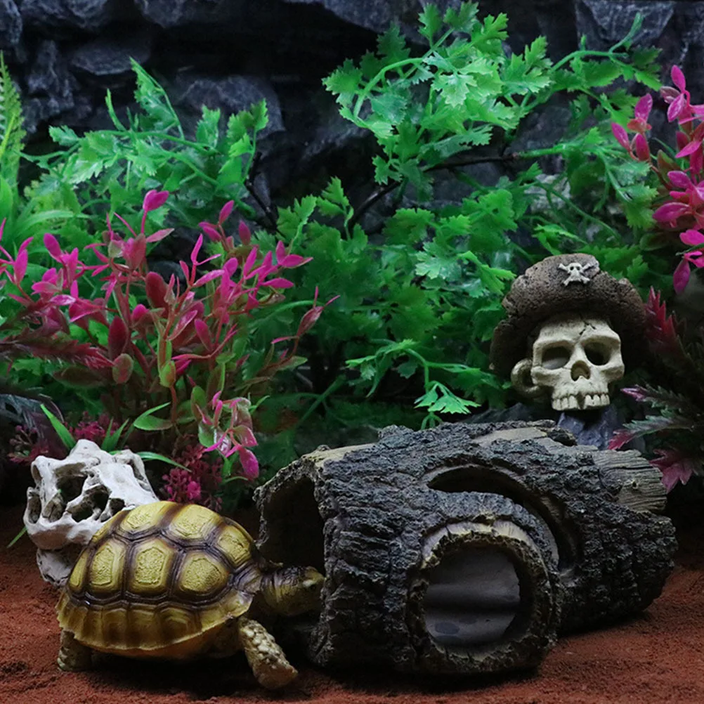 

1Pcs Resin Artificial Bark Fish Tank Decoration Exquisite Shape Durable Safe Underwater Household Environment Aquarium Adornment