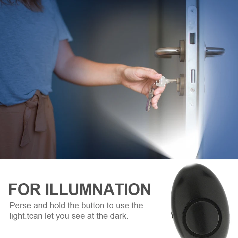 Portable Egg Shape Self-Defense Alarm Personal Safety Anti-Wolf Device LED Finder Safety Protection Emergency Alarm Keychain