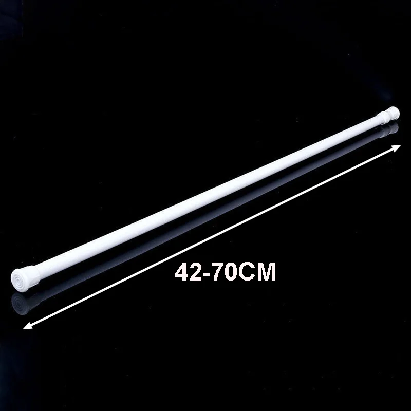 Spring Tension Curtain Rods Durable Adjustable Length Hanging Curtain Rods for Wardrobe Kitchen Cupboard