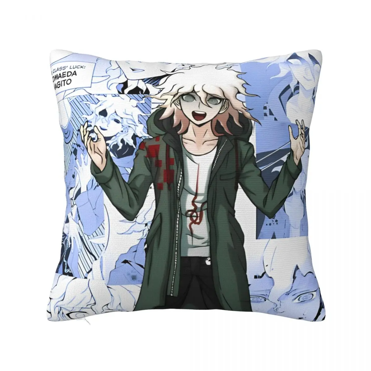 

Nagito Komaeda Manga Collection Manga Collage Pillowcase Printed Polyester Cushion Cover Gift Danganronpa Pillow Case Cover Bed