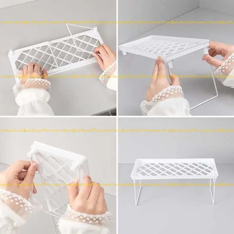 

12PD White Wire Scackable Scoping Scoping Sceping Sceping Desk Desktop Horseder Storage