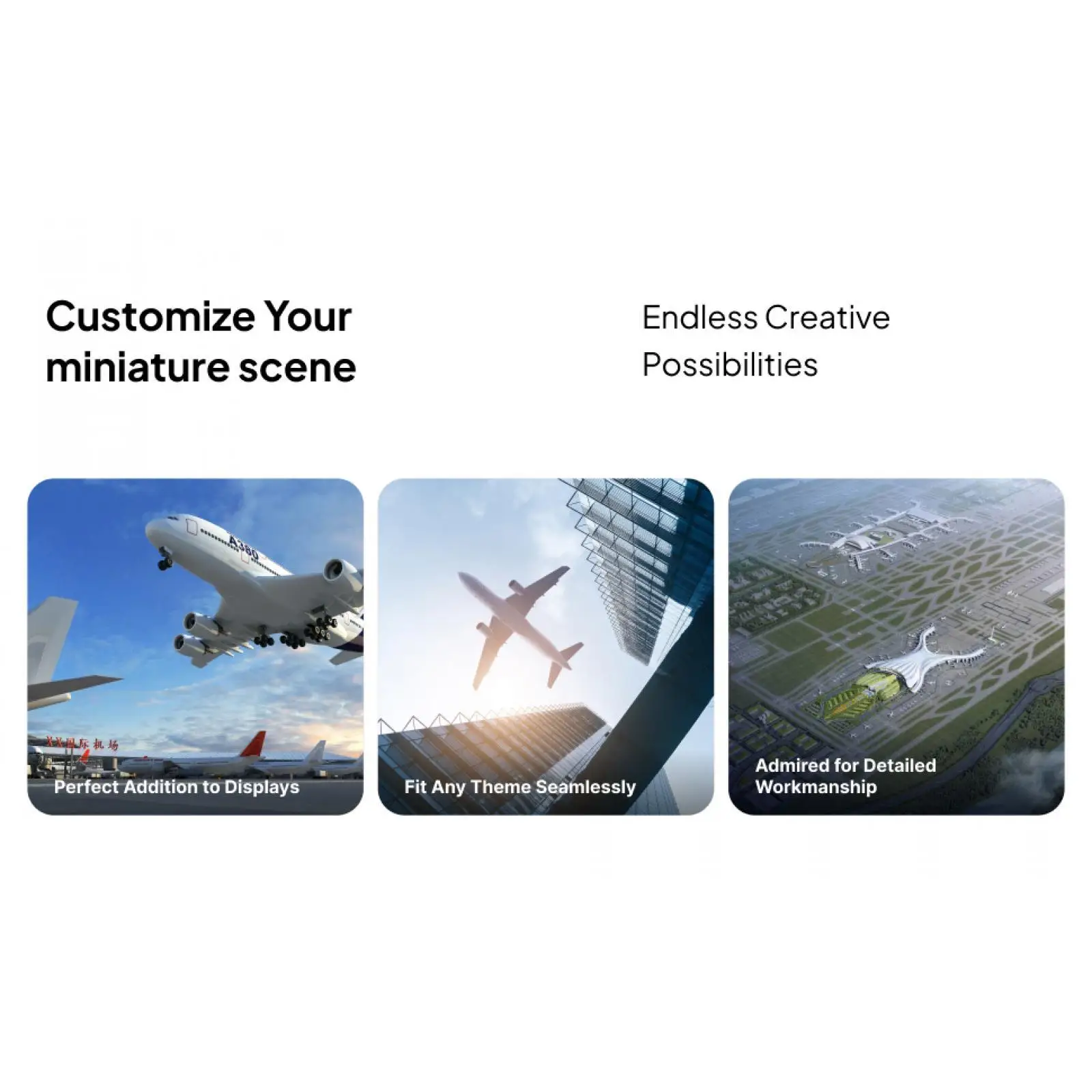 1/400 نموذج مشهد المطار لتقوم بها بنفسك مجموعة ملحقات ديوراما للتخطيط #4