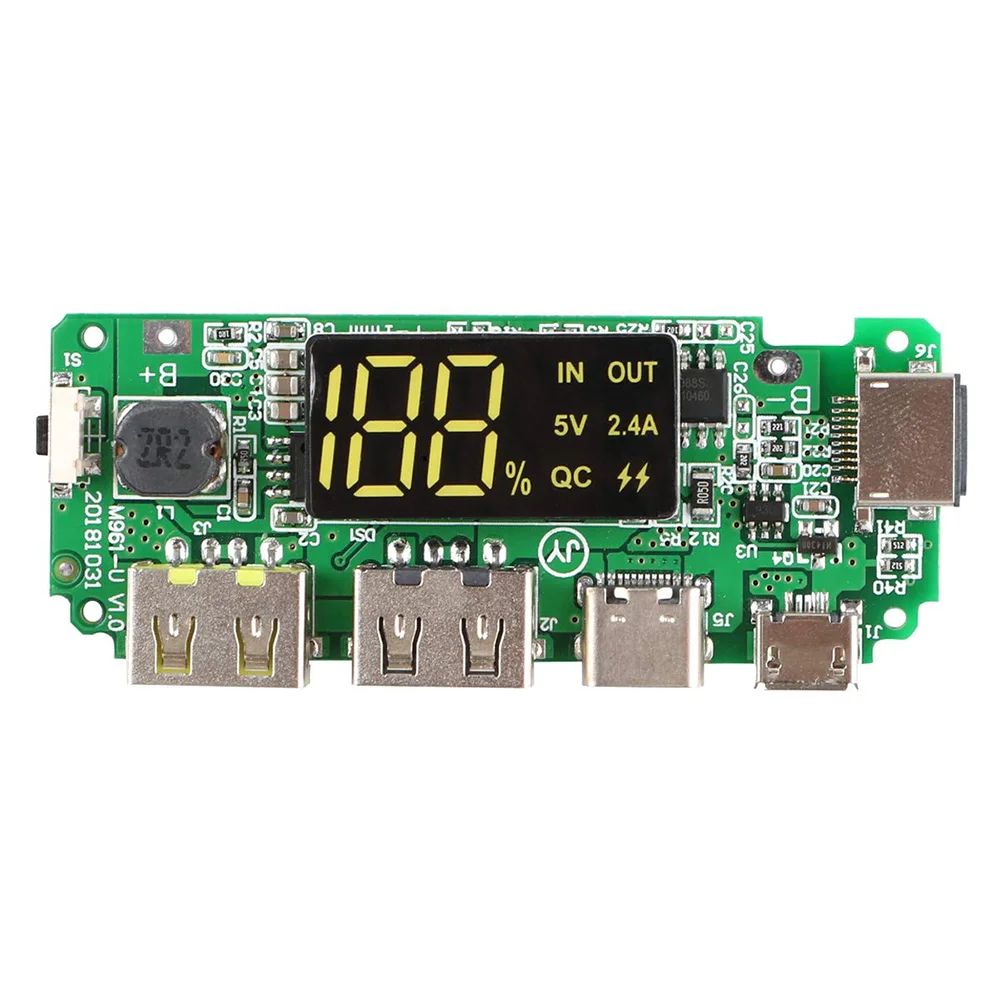 18650 Charging Board Dual USB 5V 2.4A Mobile Power Bank Module 186 50 Lithium Battery Charger Board Circuit Protection