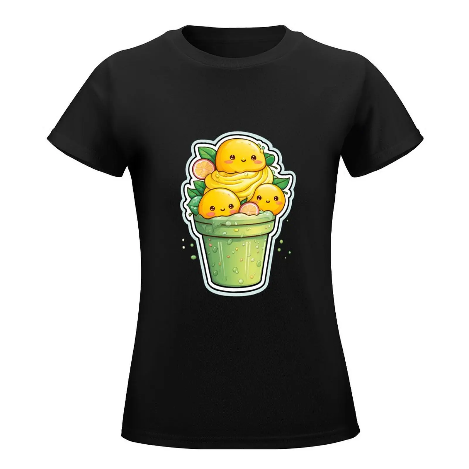 Lemon Sorbet Fiesta Delight T-Shirt sweat plain Women's tee shirt