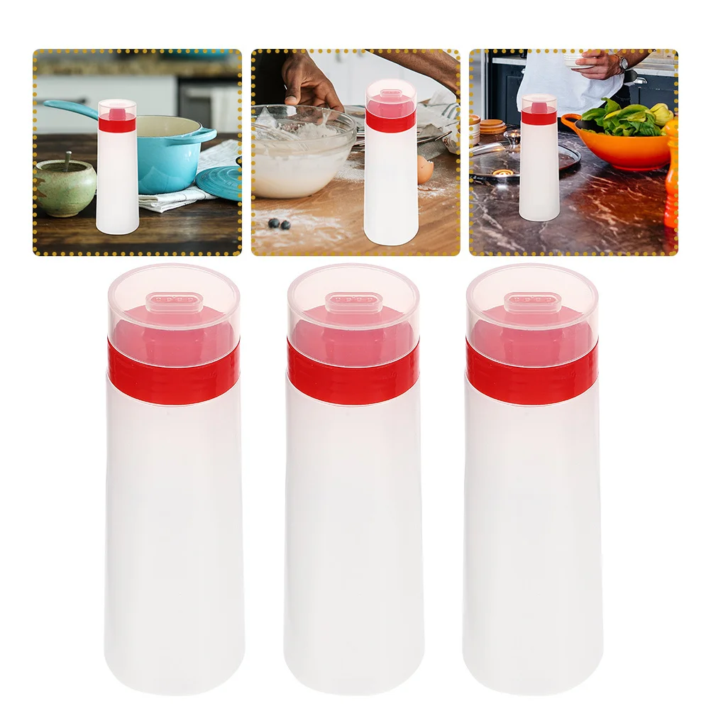 

3pcs Sauce Squeeze Bottle 4 Holes 300Ml Condiment Bottles Refillable Ketchup Sushi Sauce Leakproof Reusable Pp Material Kitchen